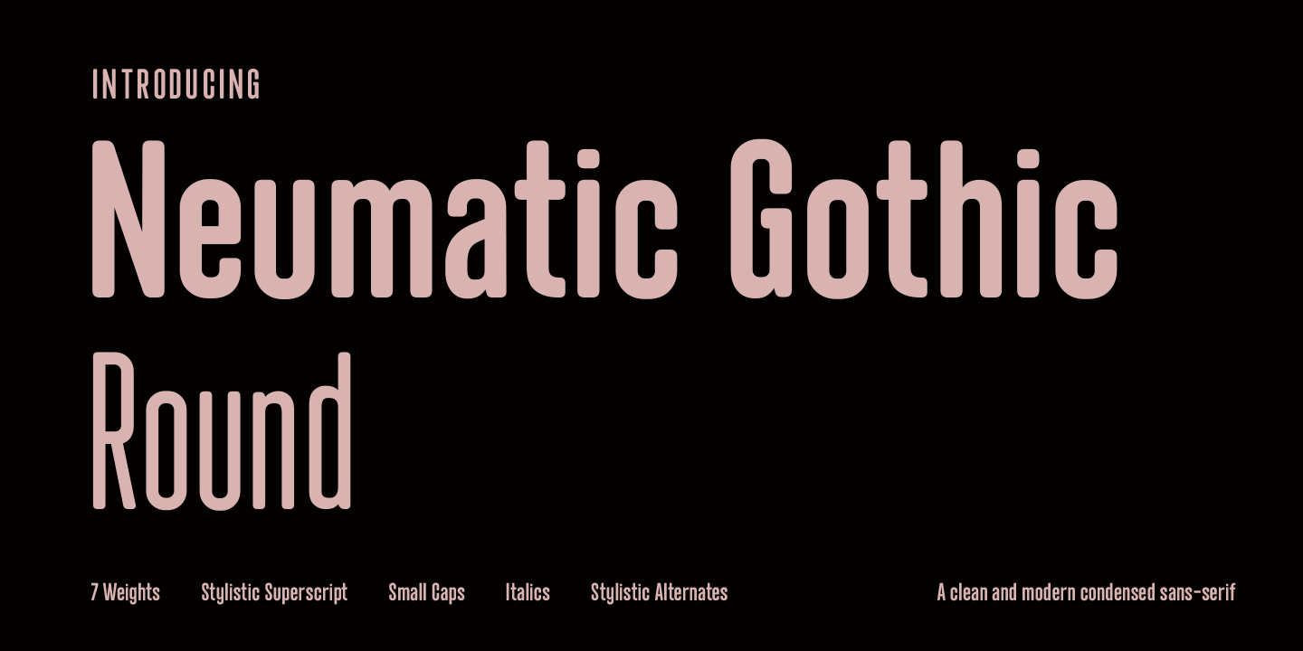 Пример шрифта Neumatic Gothic Round